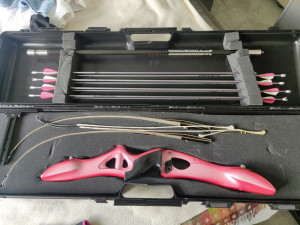 Bow and arrows in case